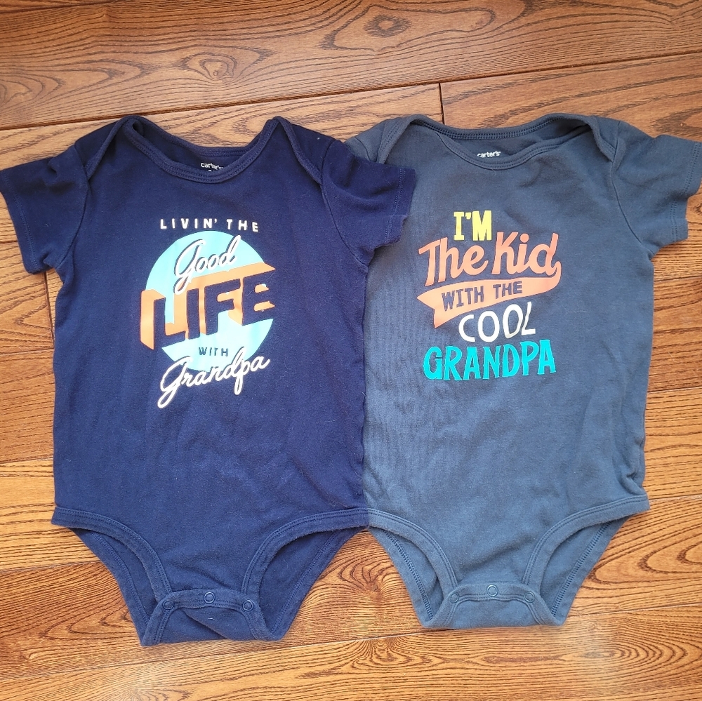 2 Pack Grampa Diaper Shirts